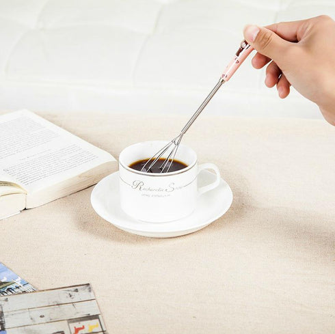 Egg Beater Manual Household Hand-held Stainless Steel Mini Egg Beater Cream Beater